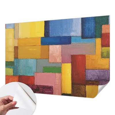 Self-adhesive wall mural Colored rectangles