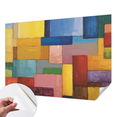 Self-adhesive wall mural Colored rectangles