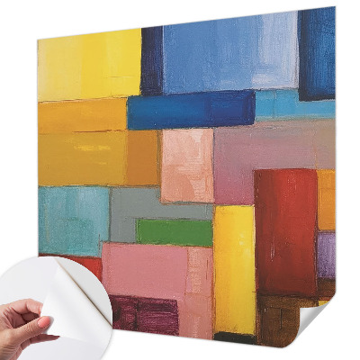 Self-adhesive wall mural Colored rectangles