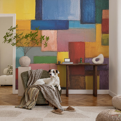 Self-adhesive wall mural Colored rectangles