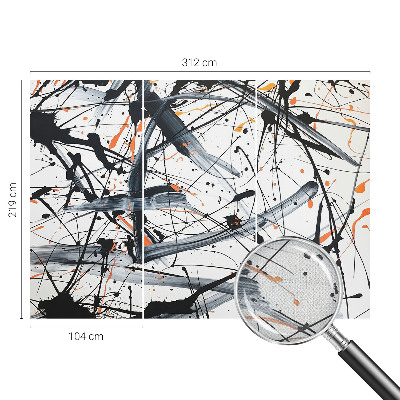 Stick-on wall mural with an energy chaos design
