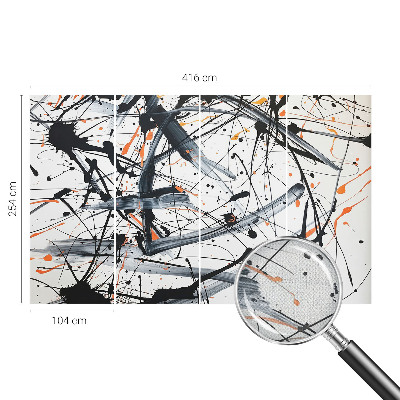 Stick-on wall mural with an energy chaos design