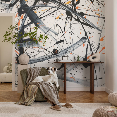 Stick-on wall mural with an energy chaos design