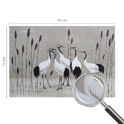 Peel and stick wall mural for kids' room A flock of cranes