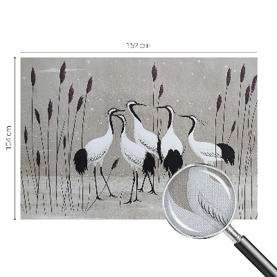 Peel and stick wall mural for kids' room A flock of cranes