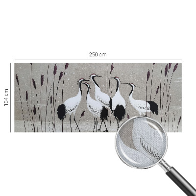 Peel and stick wall mural for kids' room A flock of cranes