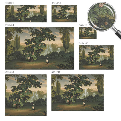 Peel and stick wall mural with a natural garden design