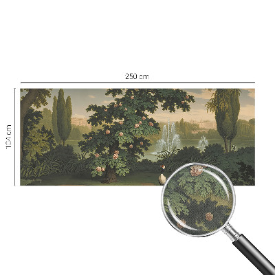 Peel and stick wall mural with a natural garden design