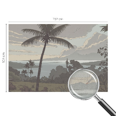 3D photo wallpaper mural with an exotic landscape motif