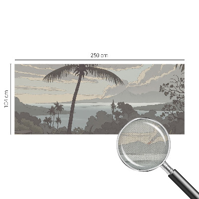 3D photo wallpaper mural with an exotic landscape motif