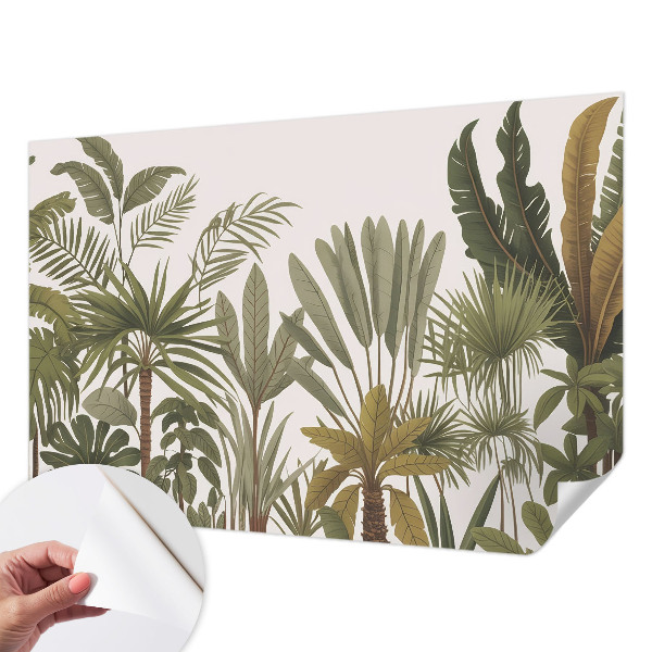 Baby room wall mural Exotic leaves