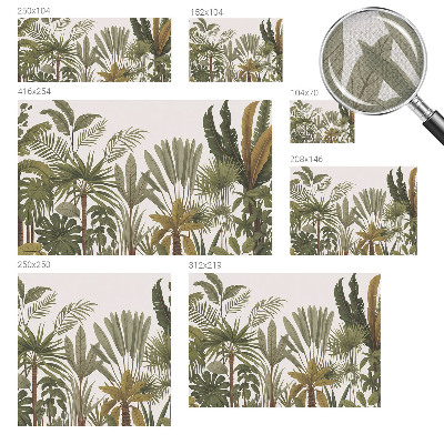 Baby room wall mural Exotic leaves