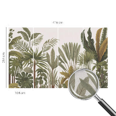 Baby room wall mural Exotic leaves