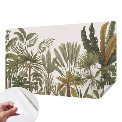 Baby room wall mural Exotic leaves