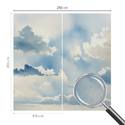 Peel and stick wallpaper mural Heavenly clouds