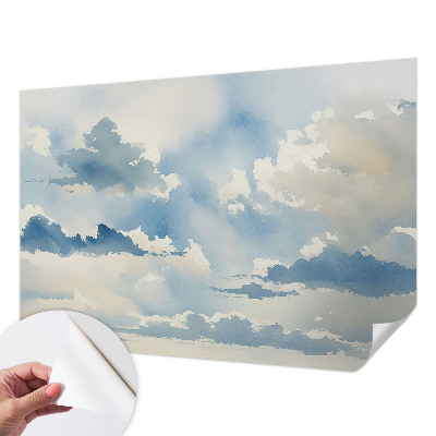 Peel and stick wallpaper mural Heavenly clouds