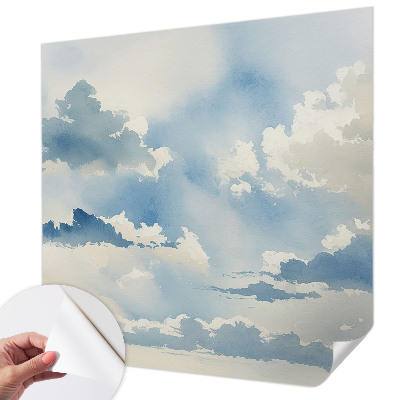 Peel and stick wallpaper mural Heavenly clouds