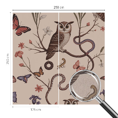 Self-adhesive photo wallpaper Owl nature