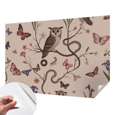 Self-adhesive photo wallpaper Owl nature