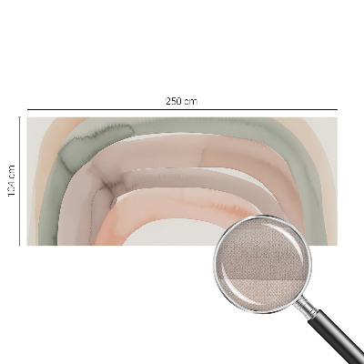 Self-adhesive wall mural with a rainbow arches design