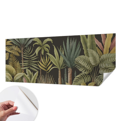 Stick-on wall mural with a tropical jungle design