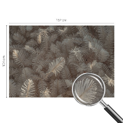 Peel-and-stick wall mural with a frosty twigs design for the living room