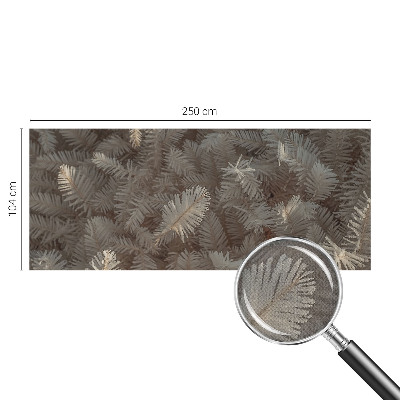 Peel-and-stick wall mural with a frosty twigs design for the living room