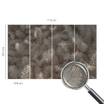 Peel-and-stick wall mural with a frosty twigs design for the living room