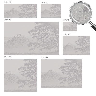 Removable wall mural wallpaper with a castle landscape design