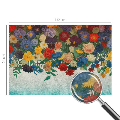 Peel and stick wall mural for bedroom Colorful flowers