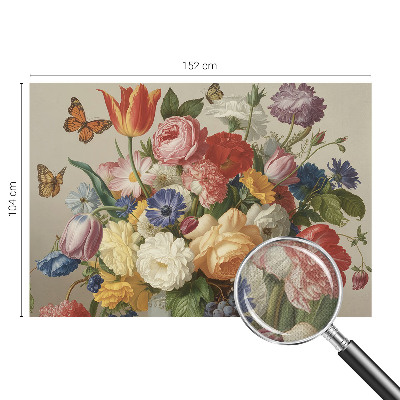 3D wall mural Flowers and butterflies