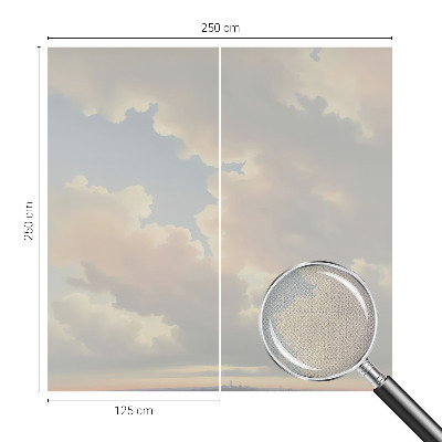 Peel and stick wall mural for kids' room with a pastel sky design