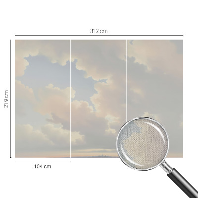 Peel and stick wall mural for kids' room Pastel sky