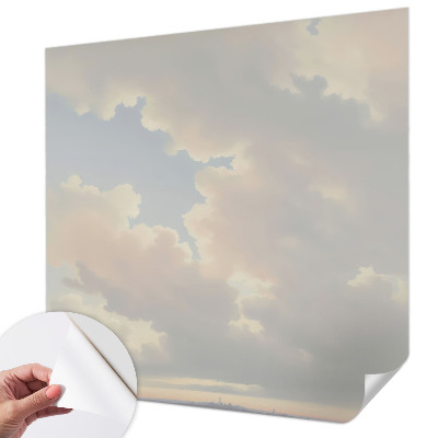 Peel and stick wall mural for kids' room Pastel sky