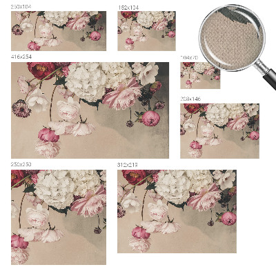 3D photo wallpaper mural Romantic flowers
