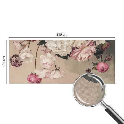 3D photo wallpaper mural with a romantic floral design