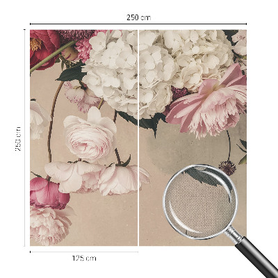 3D photo wallpaper mural Romantic flowers