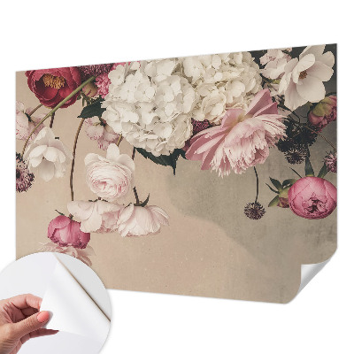 3D photo wallpaper mural Romantic flowers