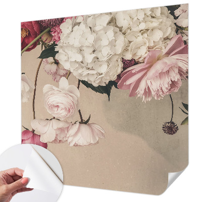 3D photo wallpaper mural Romantic flowers
