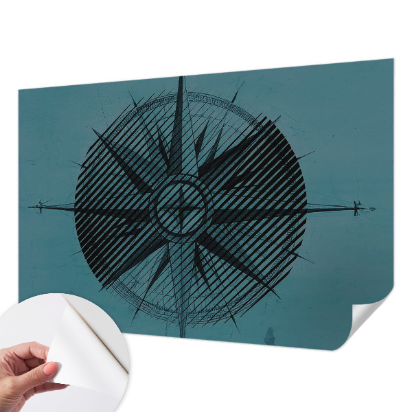 Children's wall mural Marine compass