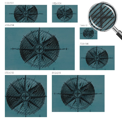 Children's wall mural Marine compass