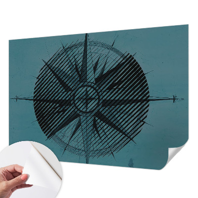 Children's wall mural Marine compass