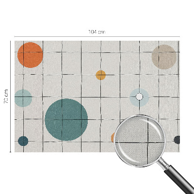 Self-adhesive wall mural with a pattern of colored circles