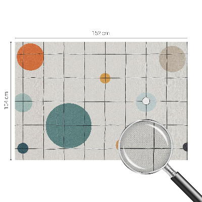Self-adhesive wall mural with a pattern of colored circles