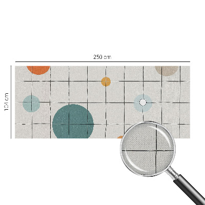 Self-adhesive wall mural with a pattern of colored circles