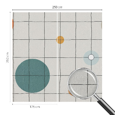 Self-adhesive wall mural with a pattern of colored circles