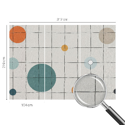 Self-adhesive wall mural Colored circles