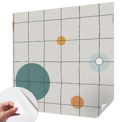 Self-adhesive wall mural Colored circles