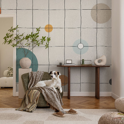 Self-adhesive wall mural Colored circles