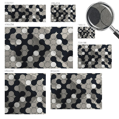 Self-adhesive photo wallpaper with a geometric circles pattern